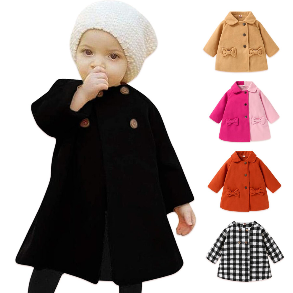 SWNONE Manteaux pour bébé 2018 Automne Hiver Enfant Bébé Fille Manteau Bouton Veste C