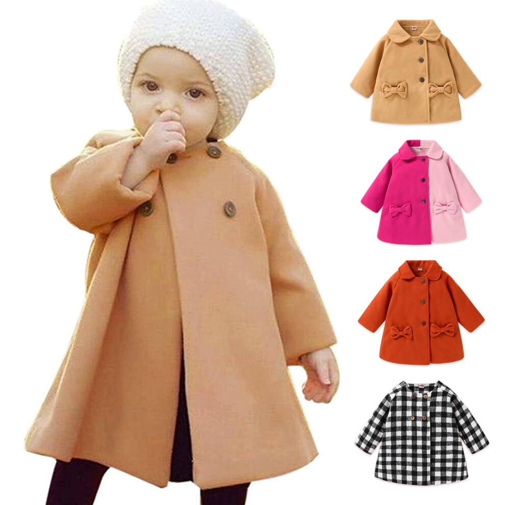 SWNONE Manteaux pour bébé 2018 Automne Hiver Enfant Bébé Fille Manteau Bouton Veste C