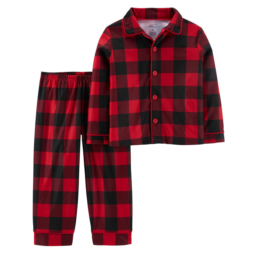 Ensemble pyjama 2 pièces style manteau pour bébé garçon Simple Joys by Carter's, motif à carreaux Buffalo, 18 mois