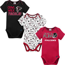Gerber Unisex Baby NFL 3 Pack Tutina a Maniche Corte Colore della Squadra 18 Mesi
