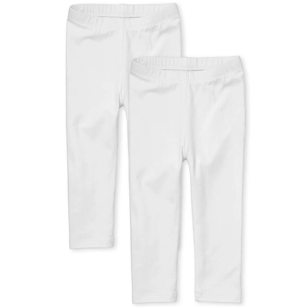 The Children's Place Baby Girls And Toddler Girls Leggings White 2 Pack 12-18MOS