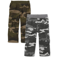The Children's Place Boys Boys and Toddler Boys Pulk on Cargo Pants Night Camo/Olive Camo 6-9 luni