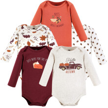 Hudson baby unisex baby bomuld langærmet bodysuits hej efterår 0-3 måneder