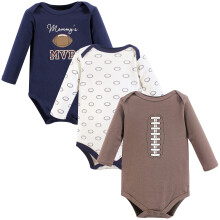 Hudson Baby Unisex Baby Cotton Long-Maniche Body Football Mvp 0-3 mesi