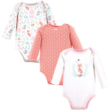 Hudson baby unisex baby bomuld langærmet bodysuits skov ræv 3-6 måneder