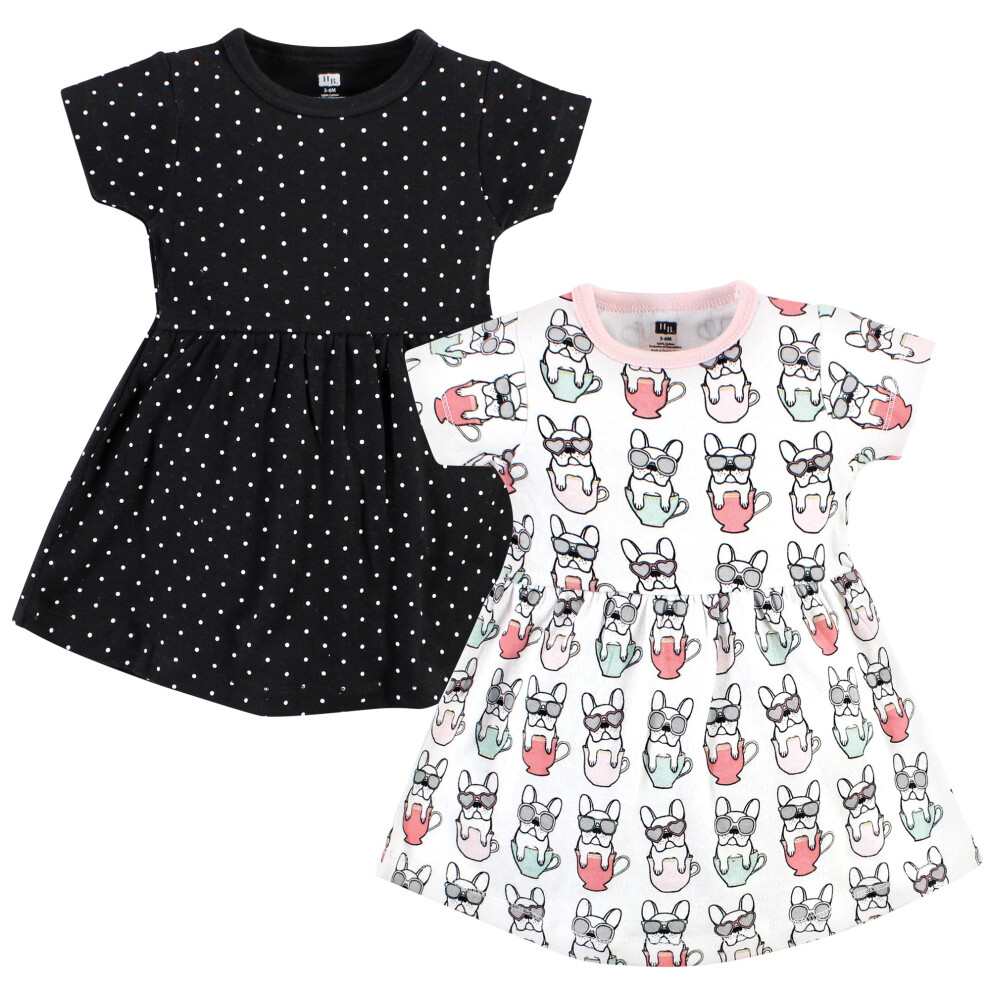 Hudson Baby Baby Girls Cotton Dresses, Bonjour, 5 Toddler-image