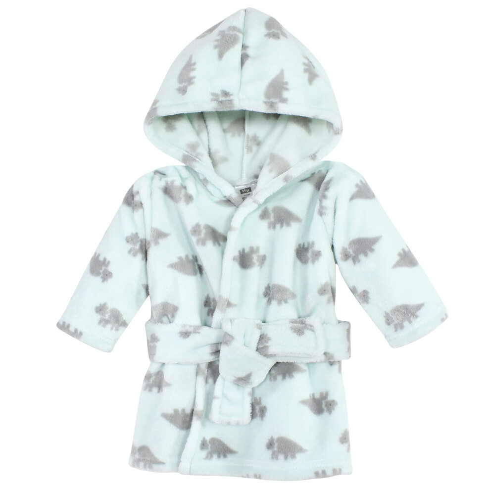 Peignoir unisexe en peluche pour bébé Hudson Baby avec visage d'animal Triceratops 0-9 mois