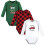 Hudson Baby Unisex Βρεφικά Μπλουζάκια Μακρύ Μανίκι, Χριστουγεννιάτικο Δώρο 3-Pack, 3-6 Μηνών 1