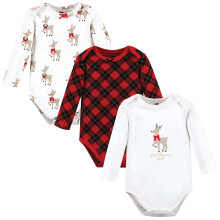 Hudson baby unisex baby bomuld langærmet bodysuits fancy rudolph 9-12 måneder