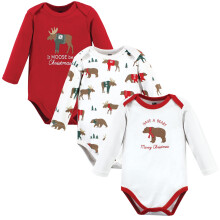Hudson baby unisex baby bomuld lang?rmet bodysuits elg v?re jul 0-3 m?neder