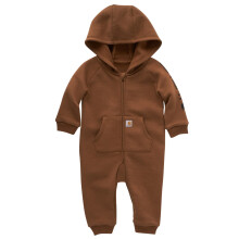 Carhartt Boys Slata longa de manga longa com capuz com capuz carhartt marrom s   lido 12 meses