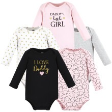 Hudson baby unisex baby bomuld lang?rmet bodysuits pige far 6-9 m?neder