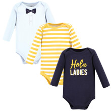 Hudson baby unisex baby bomuld langærmet bodysuits Hola Ladies 3-Pack 12-18 måneder