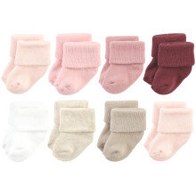 Hudson Baby Unisex pentru bebelu?i Botton Bogat ?i ?osete Terry Solid Pink Neutral 6-12 luni
