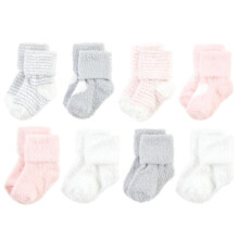 Hudson Baby unisex pentru bebelu?i bogate n bumbac ?i ?osete Terry Inima roz 6-12 luni
