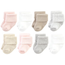 Hudson Baby Unisex Baby Cotton Bogat nou-nascut ?i Terry Socks Grey Grey 0-6 luni