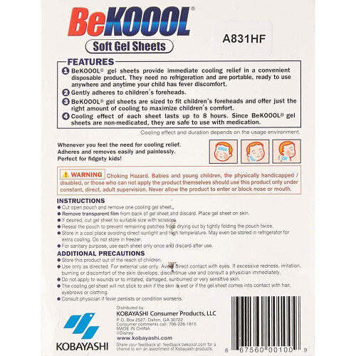 Be Koool Kylgelblad För Barn, 4 Stycken Per Förpackning (6 Förpackningar) av BeKoool 1