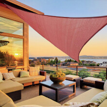 LOVE STORY 165 x 165 x 165 Triangle Terra Red Sun Shade Sail canopy UV
