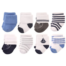 Hudson Baby neonato cotone ricco e calzini casual in spugna per neonati nautici 0-6 mesi USA