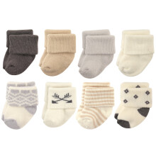 Calcetines casuales de algod   n con alto contenido en rizo para reci   n nacidos de Hudson Baby para beb   s varones de 0 a 6 meses en EE. UU.