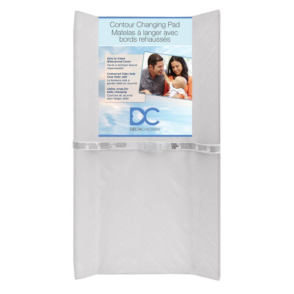 Delta Children Contoured Changing Pad White