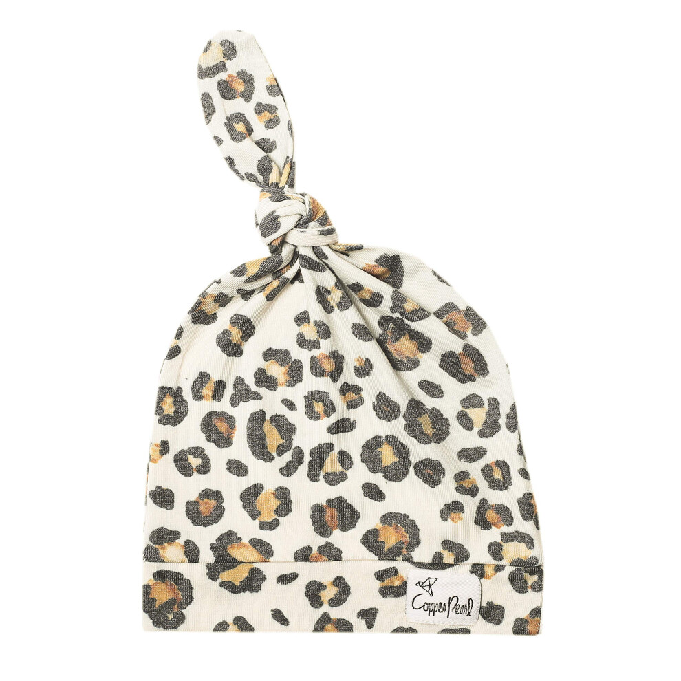 Bonnet bébé en perles de cuivre avec nœud supérieur extensible et doux Zara