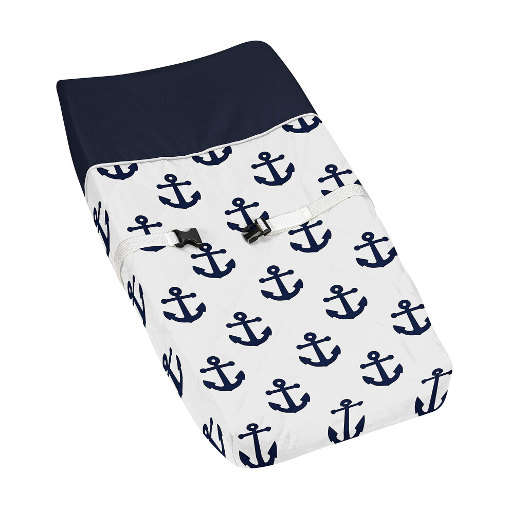 Sweet Jojo Designs Bleu Marine Ancres Blanches Garçon Fille Bébé Chambre de Bébé Chang