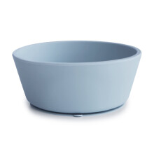 mushie Ciotola con ventosa in silicone senza BPA, design antiscivolo (blu polvere)