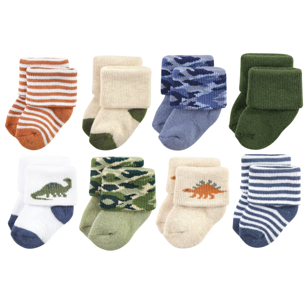 Chaussettes unisexes pour nouveau-né et bébé en coton riche Hudson Baby Dinosaur Explorer 6-12 mois