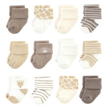 Hudson Baby Unisex Baby Cotton Rich Newborn e calzini in spugna Modern Giraffe 0-6 mesi