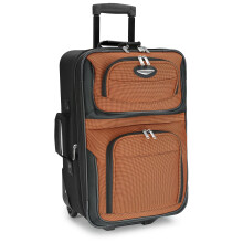 Travel Select Amsterdam Softside bovtheto gurul poggysz, TSA ltal jvhagyott knnyu, narancssrga kzipoggysz, 21 hvelykes