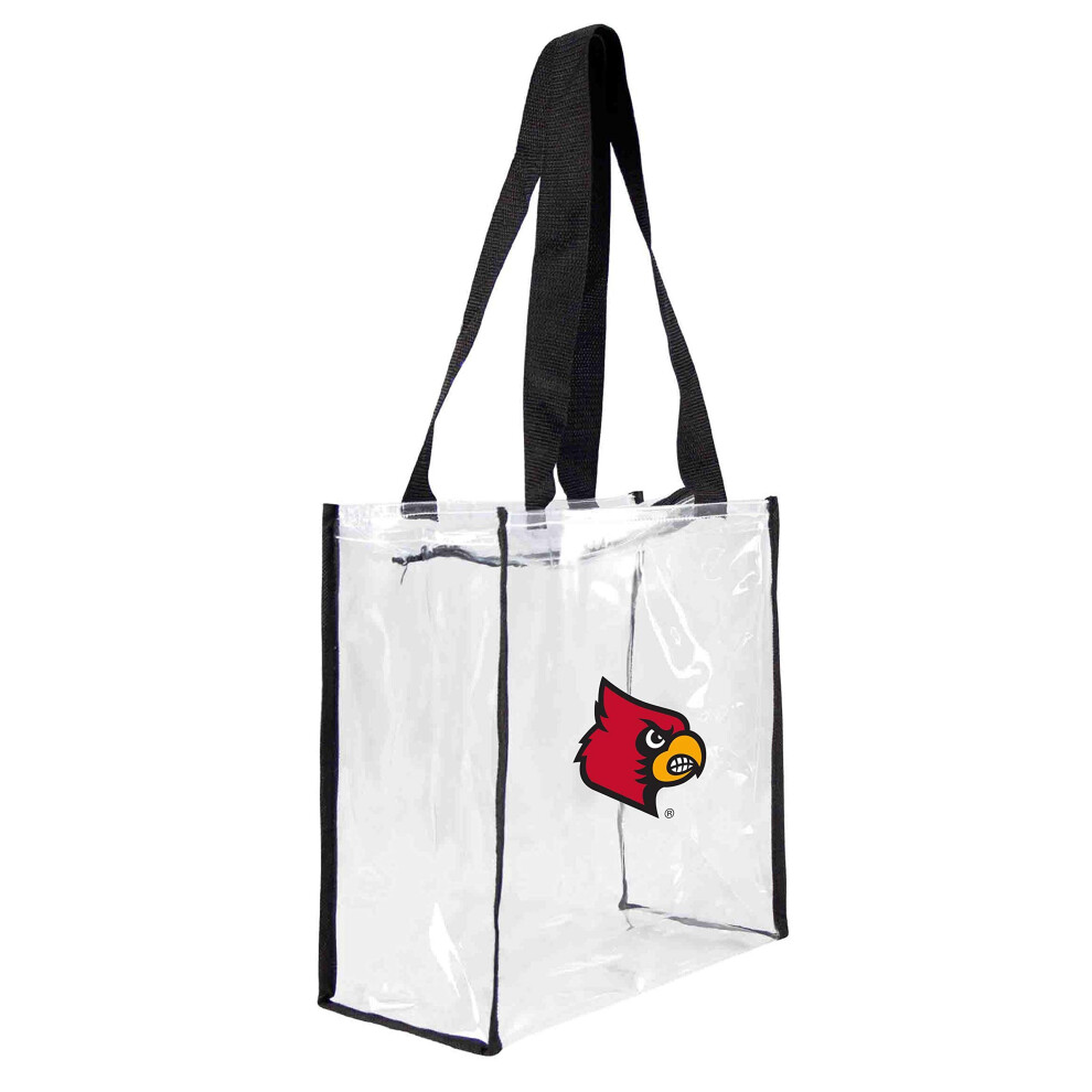 Littlearth Unisex-Adulto Ncaa Louisville Cardinals Clear Square Stadium Tote Trasparente 11,5"" X 5,5"" X 11,5"" (101311-ULOU)-image