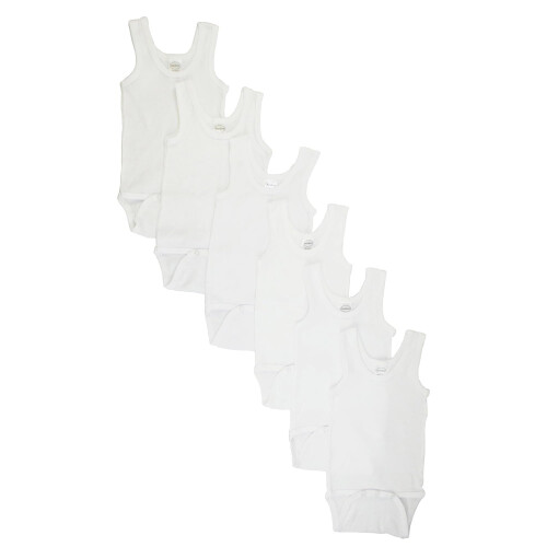 Bambini Canotta Bianca Tutina 6 Pezzi