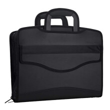 Business Document Bag Messenger Work Briefcase Waterproof Fabric Expan