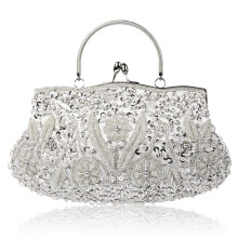Vistatroy Abendtasche im Vintage-Stil, mit Perlen und Glasperlen, fr Hochzeit, Party, Handtasche, Clutch, Geldbrse fr Damen, weiblich, formeller A