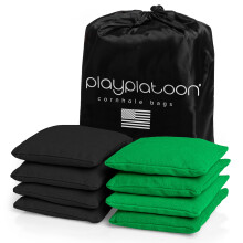 Play Platoon Sacchetti per Cornhole Resistenti alle Intemperie - Set da 8 Sacchetti Regolamentari