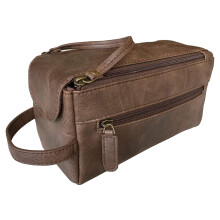 Calissimo Travel Tote Bag - Double Zipper Dopp Kit - Shaving Kit. Large Capacity Toiletry Bag