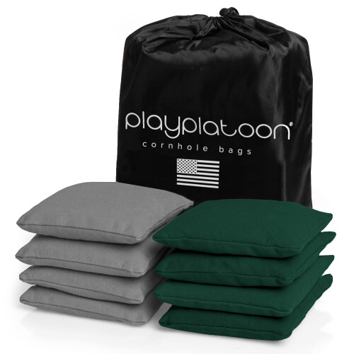 Play Platoon Sacchetti per Cornhole Resistenti alle Intemperie - Set da 8 Sacchetti Regolamentari