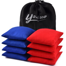 YAADUO Set di 8 sacchetti per cornhole in tessuto di anatra con doppia cucitura -