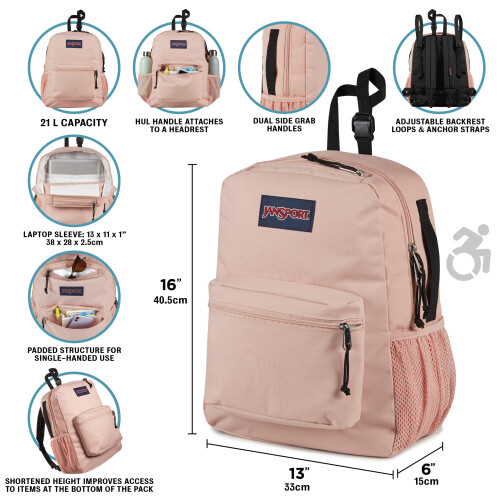 Jansport JanSport Central Adaptive Pack Σακίδιο Συμβατό με Καροτσάκια και Περπατητές, Κόκκινο/Πολύχρωμο 2
