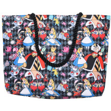 Disney Tote Alice in Wonderland Queen Hearts Cheshire Cat Mad Hatter P