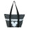 Disney Disney Τσάντα Tote με Mickey & Minnie Mouse - Μαύρο Πουά 4