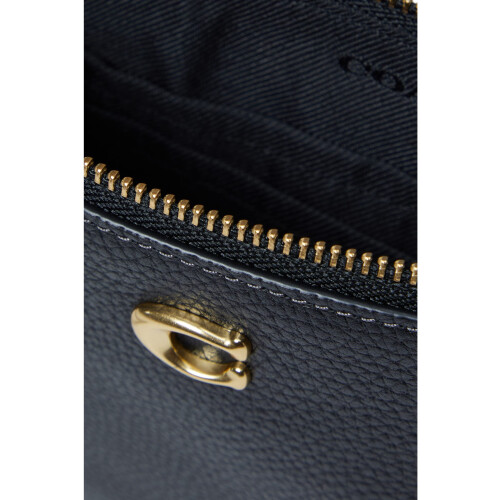 Coach Coach Polished Pebble Small Wristlet  Black  One Size 2