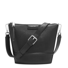 Calvin Klein Ash Nord/Syd Crossbody, Svart/Silver, En Storlek
