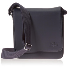 Lacoste – Klassische Umhängetasche mit Klappe, Marineblau
