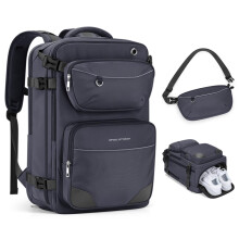 Mochila de Viaje Maelstrom para Hombre y Mujer, Mochila de 35L para Viajar en Avión, con Bolsa de Cintura y Compartimento para Zapatos