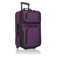 U.S. Traveller Leichter Softside-Koffer, rollbar, 20 Zoll, Handgepck, violett, einzeln