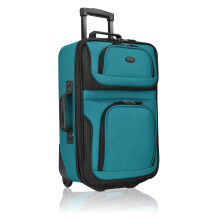 U.S. Traveler Rio Leichter Handgepckkoffer 20"" Softside Teal Single