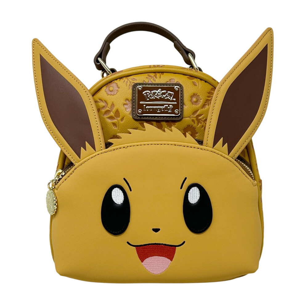 Loungefly Pokemon Eevee - Borsa A Tracolla Convertibile Da Donna, Con Doppia Tracolla, Marrone, Medium-image