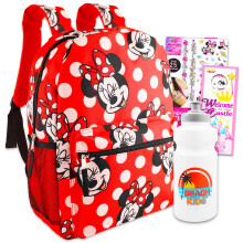 Grand Sac à Dos de Voyage Minnie Mouse pour Filles - Ensemble avec Sac à Dos Polka Dot de 16"